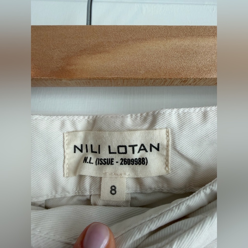 Nili Lotan Women’s East Hampton Pant Eggshell Size 8 - Picture 6 of 10